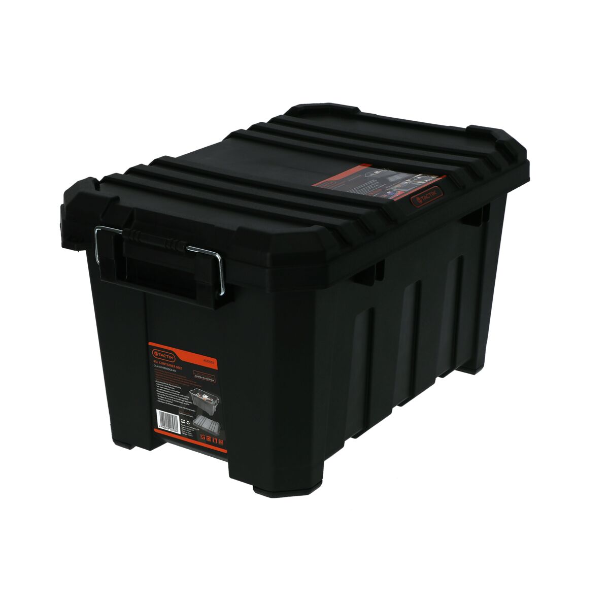 Tactix Heavy Duty Storage Box Black 45 Liter Tool Storage & Organ